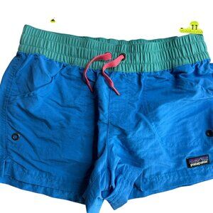 PATAGONIA Kid's Youth Girls Shorts. Blue Green Size Girls Medium (10).  Pockets
